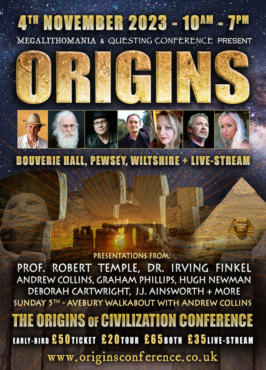 The Origins Conference was founded by authors Andrew Collins (Questing